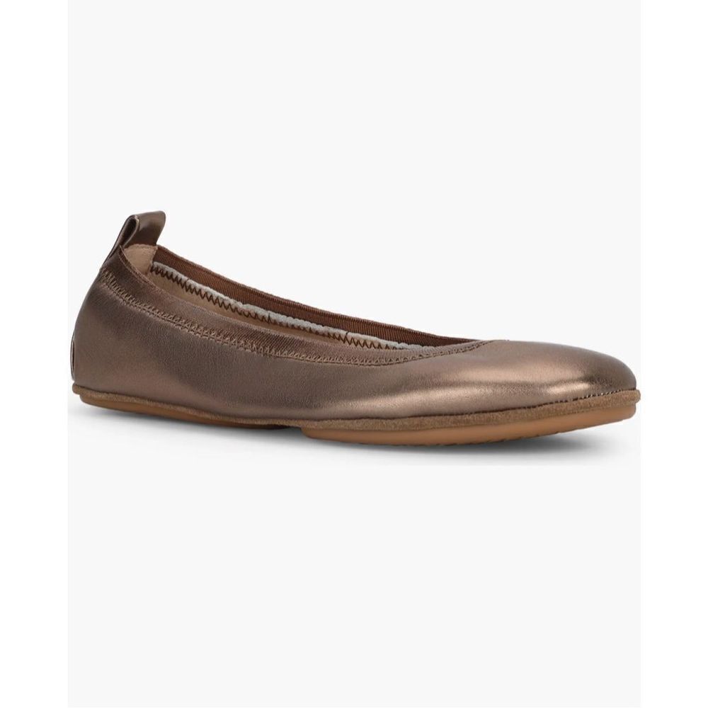 Samara Foldable Ballet Flat in Bronze Crackle by Yosi Samra